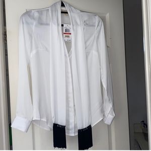 MK Black & White Blouse